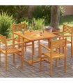 vidaXL Table Top | Natural Teak | Solid Teak Wood | 90x90 cm | Durable