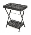 vidaXL Folding Tea Table Vintage Style Metal 58x35x72 cm Black