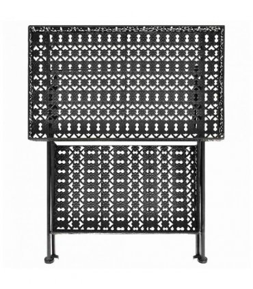 vidaXL Folding Tea Table Vintage Style Metal 58x35x72 cm Black
