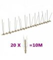 vidaXL 2-row Plastic Bird & Pigeon Spikes Set of 20 10 m