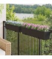 vidaXL Railing 2 pcs 80 x 17 x 17 cm Metal