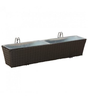 vidaXL Railing 2 pcs 80 x 17 x 17 cm Metal