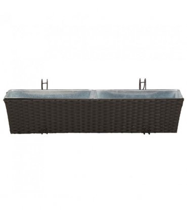 vidaXL Railing 2 pcs 80 x 17 x 17 cm Metal