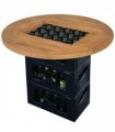 vidaXL Beer Crate Tabletop Teak 70 cm