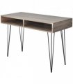 vidaXL Desk with 2 Compartments Grey