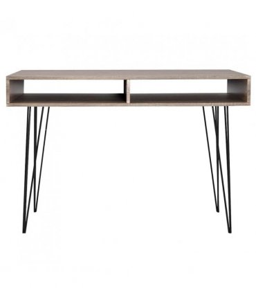 vidaXL Desk with 2 Compartments Grey