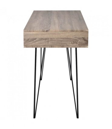 vidaXL Desk with 2 Compartments Grey