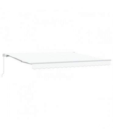 vidaXL Retractable Awning White 400 x 300 cm Polyester and Aluminium