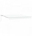 vidaXL Retractable Awning White 400 x 300 cm Polyester and Aluminium