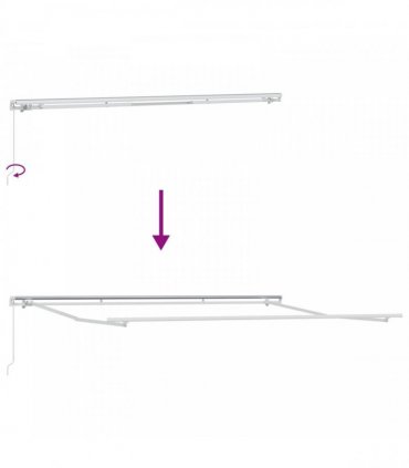 vidaXL Retractable Awning White 400 x 300 cm Polyester and Aluminium
