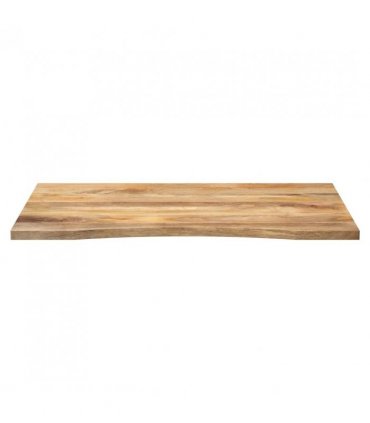 vidaXL Desk Top with Curve 110x80x2.5 cm Solid Wood Rough Mango
