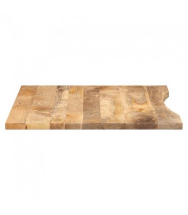 vidaXL Desk Top with Curve 110x80x2.5 cm Solid Wood Rough Mango