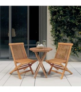 vidaXL Garden Dining Set | Teak | Solid teak wood | Foldable | Garden Dining Set