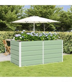 vidaXL Planter Green 160 x 80 x 75 cm Steel