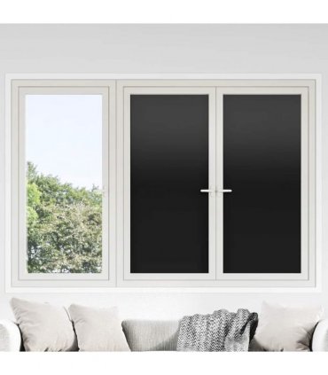vidaXL Window Films 5 pcs Static Frosted Black PVC