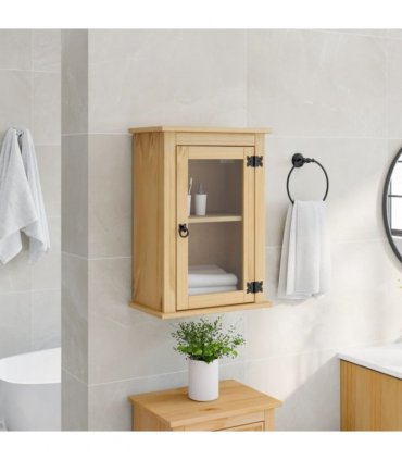 vidaXL Bathroom Wall Cabinet Corona 45x27x64.5 cm Solid Wood Pine