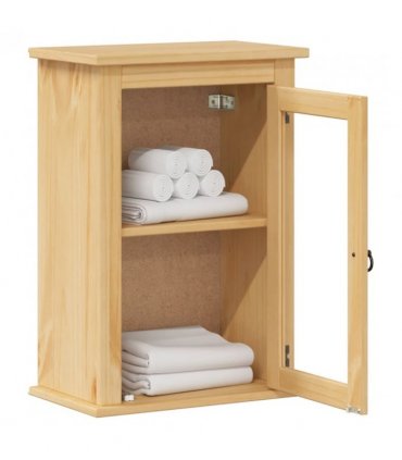 vidaXL Bathroom Wall Cabinet Corona 45x27x64.5 cm Solid Wood Pine