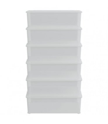 vidaXL Plastic Storage Boxes 6 pcs 25 L Stackable