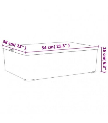 vidaXL Plastic Storage Boxes 6 pcs 25 L Stackable