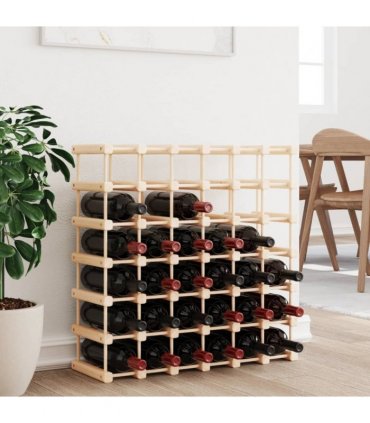 vidaXL Wine Rack for 42 Bottles 68.5x23x68.5 cm Solid Wood Pine