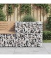 vidaXL Gabion Basket Silver 70x70x65 cm Galvanised Iron
