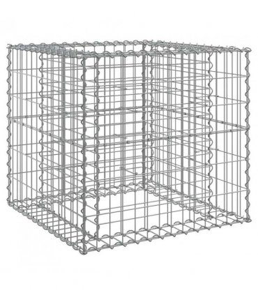 vidaXL Gabion Basket Silver 70x70x65 cm Galvanised Iron