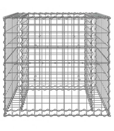 vidaXL Gabion Basket Silver 70x70x65 cm Galvanised Iron