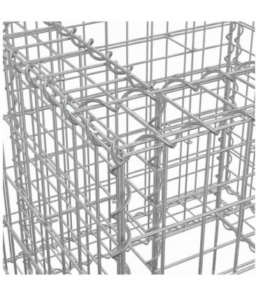 vidaXL Gabion Basket Silver 70x70x65 cm Galvanised Iron