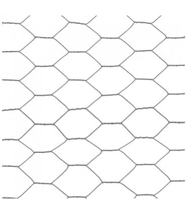 vidaXL Chicken Wire Fence Steel with PVC Coating 25x1.2 m Grey