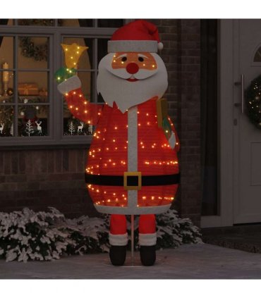 vidaXL Christmas Santa Claus Warm White 100 x 180 cm Fabric