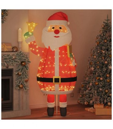 vidaXL Christmas Santa Claus Warm White 100 x 180 cm Fabric