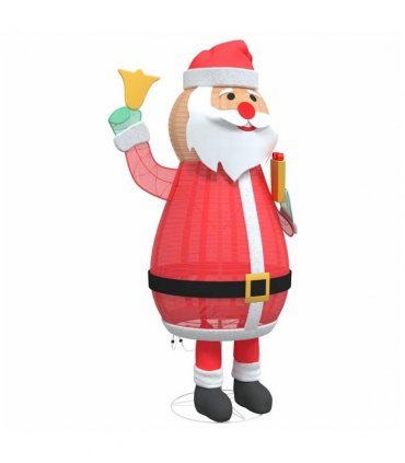 vidaXL Christmas Santa Claus Warm White 100 x 180 cm Fabric