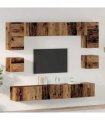 vidaXL TV Cabinet Set Wall-mounted 8 pcs Old Wood Engineered Wood