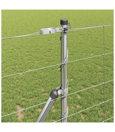 vidaXL Ground Fix Welded Wire Fence 25 x 1.2 m Galvanised Steel Silver