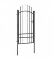 vidaXL Garden Gate Woerden Steel 1x2 m Black