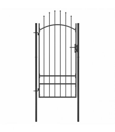 vidaXL Garden Gate Woerden Steel 1x2 m Black