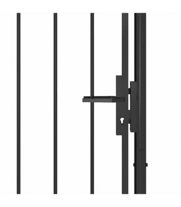 vidaXL Garden Gate Woerden Steel 1x2 m Black