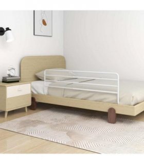 vidaXL Toddler Safety Bed Rail White (76-137)x55 cm Iron