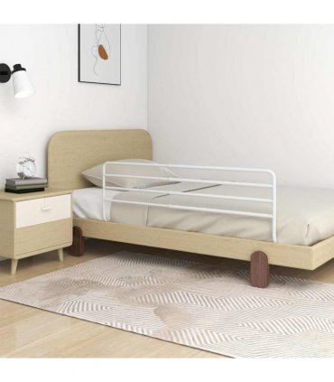 vidaXL Toddler Safety Bed Rail White (76-137)x55 cm Iron