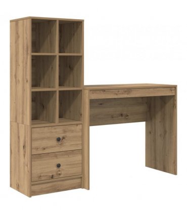 vidaXL Desk with Drawer with Shelf with Storage 2 pcs Artisan Oak