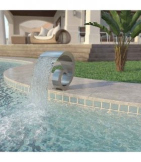 vidaXL Pool Fountain Stainless Steel 50x30x53 cm Silver