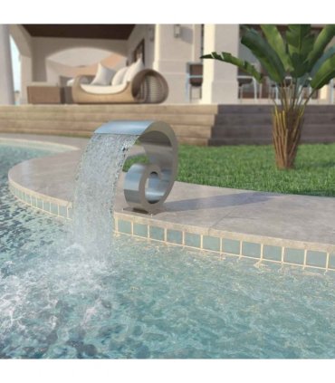 vidaXL Pool Fountain Stainless Steel 50x30x53 cm Silver