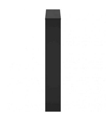 vidaXL Shoe Cabinet with Mirror 3-Layer Black 63x17x102.5 cm