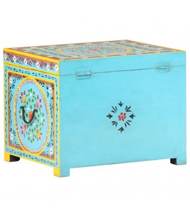 vidaXL Hand Painted Storage Box 50x40x40 cm Solid Mango Wood