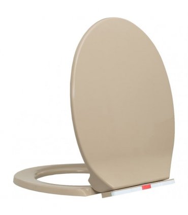 vidaXL Soft-Close Toilet Seat Quick Release Beige Oval