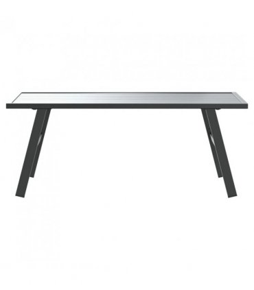 vidaXL Garden Coffee Table Black 90x45x35 cm Powder-coated Steel