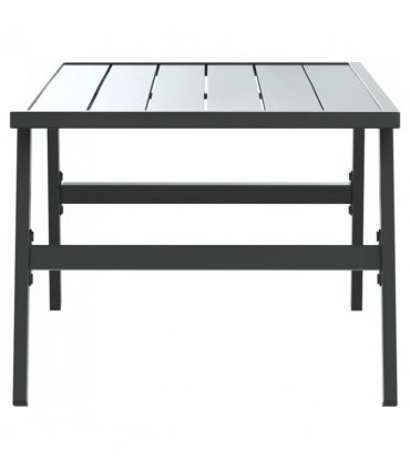 vidaXL Garden Coffee Table Black 90x45x35 cm Powder-coated Steel