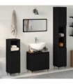 vidaXL Bathroom Furniture Set 3 pcs Black Oak 30 x 30 x 190 cm