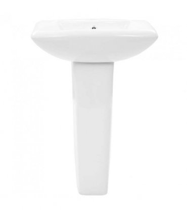 vidaXL Freestanding Basin with Pedestal Ceramic White 580x470x200 mm