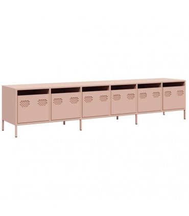 vidaXL TV Cabinet Pink 202x39x43.5 cm Cold-rolled Steel